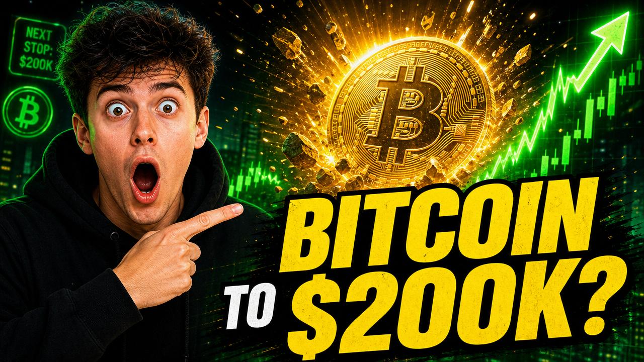 Crypto thumbnail idea — Bitcoin to $200K?